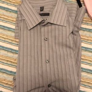 Gray striped dress shirt